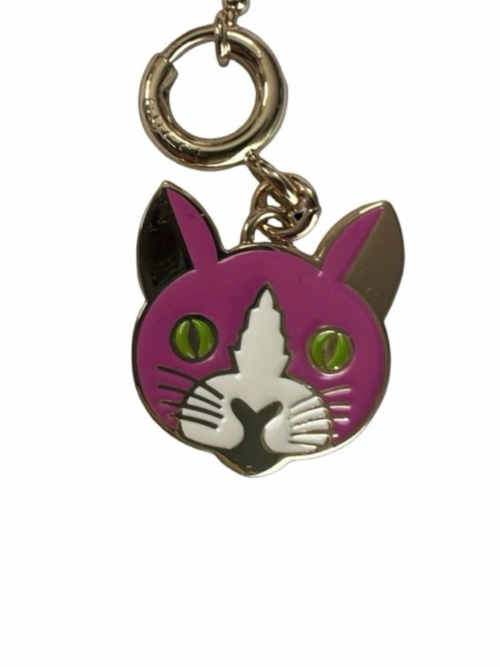 Gucci Pink Cat Enamel Bag Charm Pre-fall edition NWOT